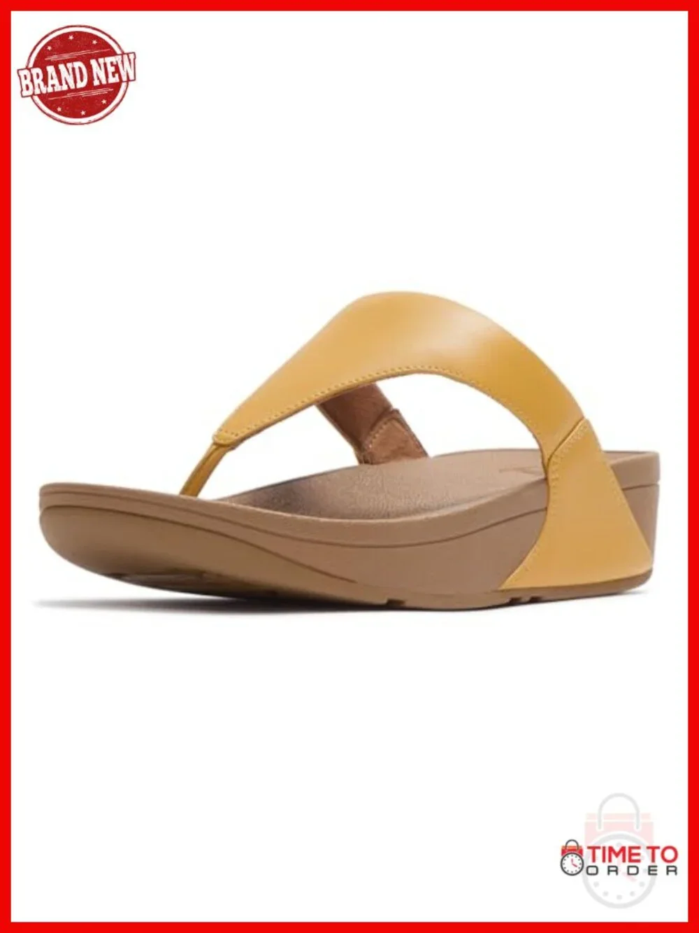 Genuine Leather Thong Sandals with Rubber Sole Slip Resistant